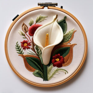lily of grace hand embroidery pattern, lily pattern, hand embroidery, hand embroidery pdf