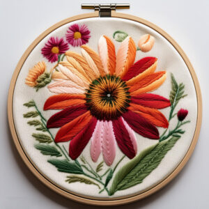 sunburst petal bloom hand embroidery pattern, sunburst pattern, hand embroidery, hand embroidery pdf