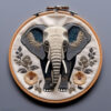 majestic elephant hand embroidery pattern, majestic pattern, hand embroidery, hand embroidery pdf
