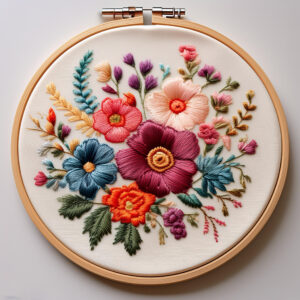 vibrant garden bouque hand embroidery pattern, vibrant pattern, hand embroidery, hand embroidery pdf