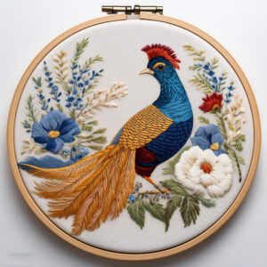 majestic peacock in bloom hand embroidery pattern, majestic pattern, hand embroidery, hand embroidery pdf