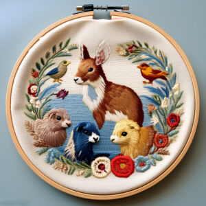 woodland companions hand embroidery pattern, woodland pattern, hand embroidery, hand embroidery pdf