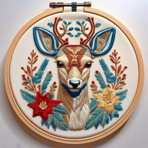 deer embroidery hand embroidery pattern, deer pattern, hand embroidery, hand embroidery pdf