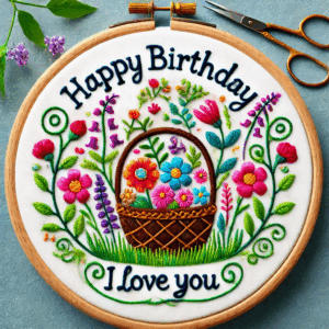 vase i love you hand embroidery pattern, vase pattern, hand embroidery, hand embroidery pdf