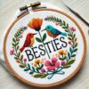 besties pattern hand embroidery pattern, besties pattern, hand embroidery, hand embroidery pdf