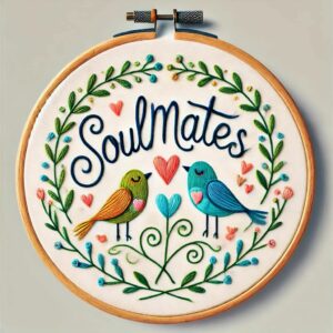 soulmates birds hand embroidery pattern, soulmates pattern, hand embroidery, hand embroidery pdf