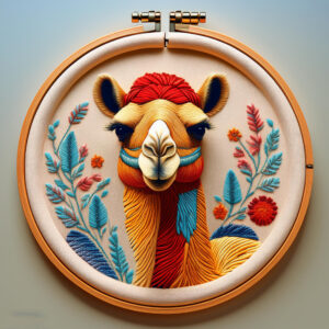 desert majesty hand embroidery pattern, desert pattern, hand embroidery, hand embroidery pdf