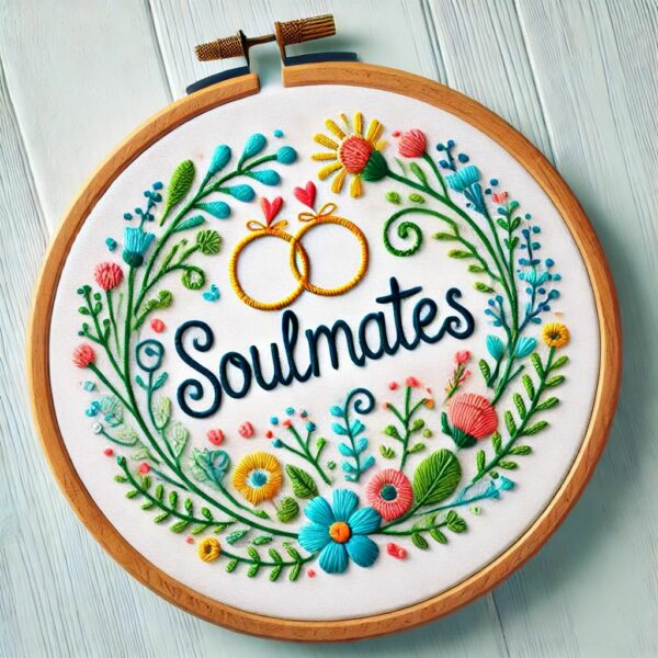 soulmates ring hand embroidery pattern, soulmates pattern, hand embroidery, hand embroidery pdf