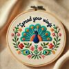 spread your wings quack hand embroidery pattern, spread pattern, hand embroidery, hand embroidery pdf