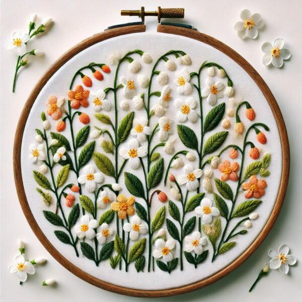 bash of flowers hand embroidery pattern, bash pattern, hand embroidery, hand embroidery pdf