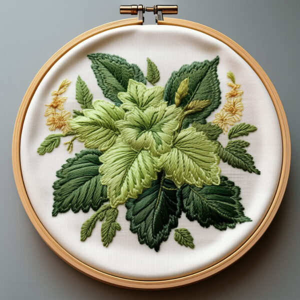 lush greenery embroidery bouquet hand embroidery pattern, lush pattern, hand embroidery, hand embroidery pdf