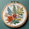 wildflower bouquet embroidery art hand embroidery pattern, wildflower pattern, hand embroidery, hand embroidery pdf