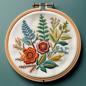 wildflower bouquet embroidery art hand embroidery pattern, wildflower pattern, hand embroidery, hand embroidery pdf
