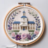 architectural floral embroidery art hand embroidery pattern, architectural pattern, hand embroidery, hand embroidery pdf