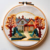 autumn elegance hand embroidery pattern, autumn pattern, hand embroidery, hand embroidery pdf