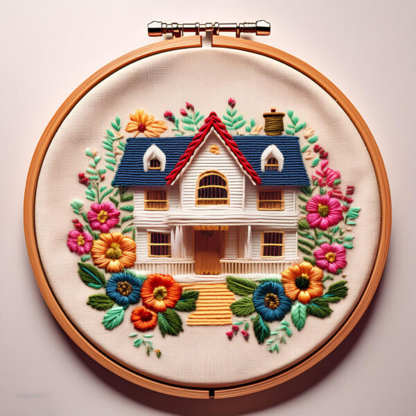charming cottage blooms hand embroidery pattern, charming pattern, hand embroidery, hand embroidery pdf