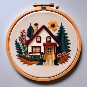 cozy cabin retreat hand embroidery pattern, cozy pattern, hand embroidery, hand embroidery pdf