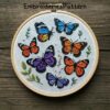 butterfly garden embroidery hand embroidery pattern, butterfly garden pattern, hand embroidery, hand embroidery pdf
