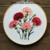 carnation embroidery art hand embroidery pattern, carnation art pattern, hand embroidery, hand embroidery pdf