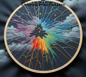 celestial rainbow embroidery hand embroidery pattern, celestial rainbow pattern, hand embroidery, hand embroidery pdf