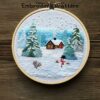 cozy winter wonderland hand embroidery pattern, cozy winter wonderland pattern, hand embroidery, hand embroidery pdf
