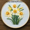daffodil embroidery art hand embroidery pattern, daffodil art pattern, hand embroidery, hand embroidery pdf