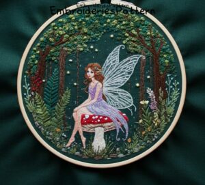 enchanted fairy embroidery hand embroidery pattern, enchanted fairy pattern, hand embroidery, hand embroidery pdf