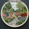 blooming garden hand embroidery pattern, blooming garden pattern, hand embroidery, hand embroidery pdf