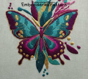 intricate butterfly hand embroidery pattern, intricate butterfly pattern, hand embroidery, hand embroidery pdf