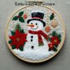 jolly snowman embroidery hand embroidery pattern, jolly snowman pattern, hand embroidery, hand embroidery pdf