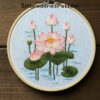 lotus embroidery art hand embroidery pattern, lotus art pattern, hand embroidery, hand embroidery pdf