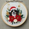 santa pup embroidery hand embroidery pattern, santa pup pattern, hand embroidery, hand embroidery pdf