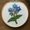 blue flowers embroidery hand embroidery pattern, blue flowers pattern, hand embroidery, hand embroidery pdf