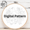 bluebird hand embroidery pattern, bluebird pattern, hand embroidery, hand embroidery pdf