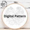 exotic flight hand embroidery pattern, exotic pattern, hand embroidery, hand embroidery pdf