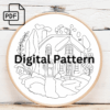 cozy cottage hand embroidery pattern, cozy pattern, hand embroidery, hand embroidery pdf