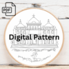 ornate building embroidery design hand embroidery pattern, ornate pattern, hand embroidery, hand embroidery pdf