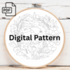 floral underwater harmony hand embroidery pattern, floral pattern, hand embroidery, hand embroidery pdf