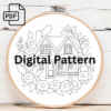 victorian cottage embroidery art hand embroidery pattern, victorian pattern, hand embroidery, hand embroidery pdf