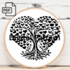 heart tree hand embroidery pattern, heart pattern, hand embroidery, hand embroidery pdf