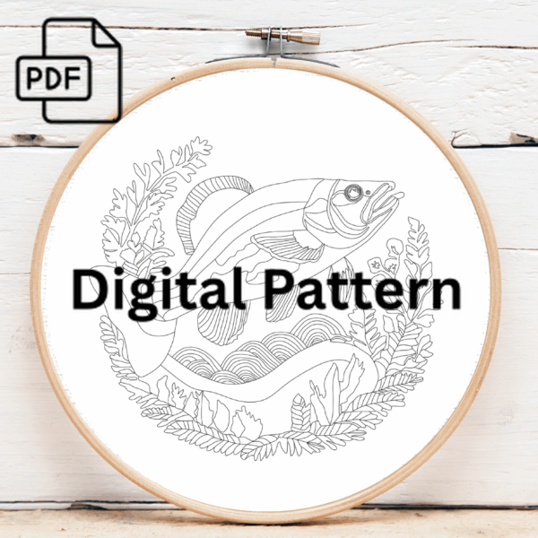 flowing freedom hand embroidery pattern, flowing pattern, hand embroidery, hand embroidery pdf