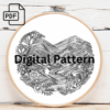 blushing valley embroidery design hand embroidery pattern, blushing pattern, hand embroidery, hand embroidery pdf