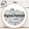 golden horizon embroidery art hand embroidery pattern, golden pattern, hand embroidery, hand embroidery pdf