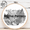 majestic valley embroidery scene hand embroidery pattern, majestic pattern, hand embroidery, hand embroidery pdf