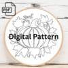 autumn pumpkin embroidery design hand embroidery pattern, autumn pattern, hand embroidery, hand embroidery pdf