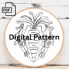 carrot garden embroidery art hand embroidery pattern, carrot pattern, hand embroidery, hand embroidery pdf