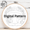 enchanted mushroom embroidery design hand embroidery pattern, enchanted pattern, hand embroidery, hand embroidery pdf