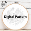 golden dove hand embroidery pattern, golden pattern, hand embroidery, hand embroidery pdf