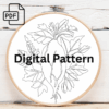 wild botanical embroidery art hand embroidery pattern, wild pattern, hand embroidery, hand embroidery pdf