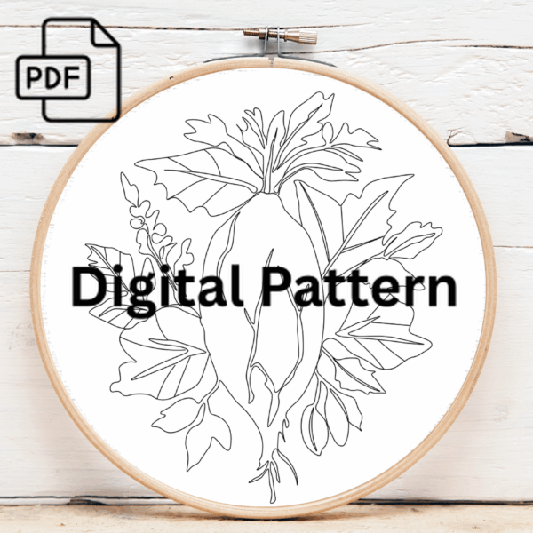 wild botanical embroidery art hand embroidery pattern, wild pattern, hand embroidery, hand embroidery pdf